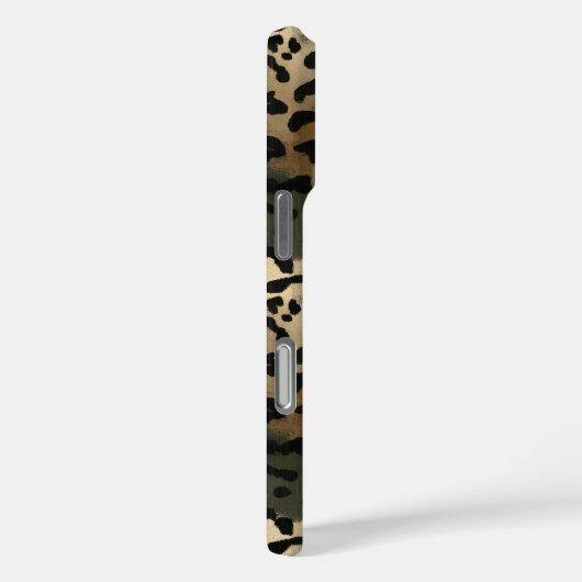 Camo Luipaardprint Monogram Case-Mate iPhone Case (Achterkant / Rechts)