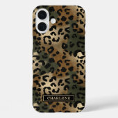 Camo Luipaardprint Monogram Case-Mate iPhone Case (Achterkant)
