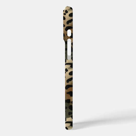 Camo Luipaardprint Monogram Case-Mate iPhone Case (Achterkant / Links)