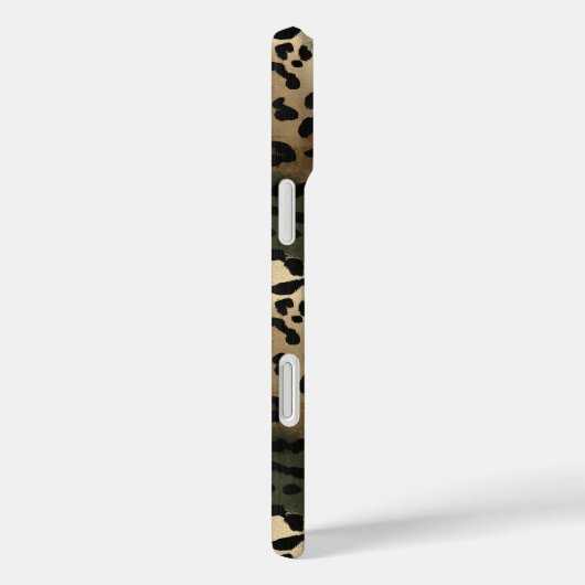 Camo Luipaardprint Monogram Case-Mate iPhone Case (Achterkant / Rechts)