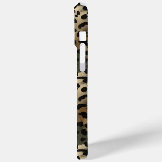 Camo Luipaardprint Monogram Case-Mate iPhone Case (Achterkant / Links)