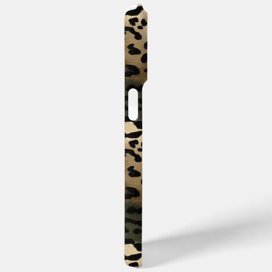 Camo Luipaardprint Monogram Case-Mate iPhone Case (Achterkant / Rechts)