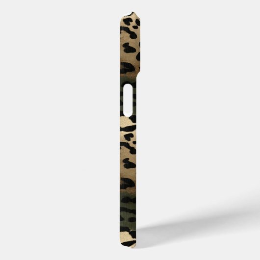 Camo Luipaardprint Monogram Case-Mate iPhone Case (Achterkant / Rechts)