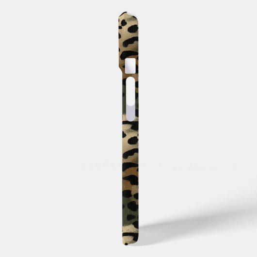 Camo Luipaardprint Monogram Case-Mate iPhone Case (Achterkant / Links)