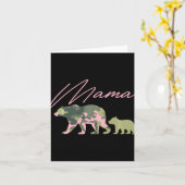 Camo Mama Bear Shirt, Mama Bear And Cub, Mom Of 1, Kaart (Gele Bloem)