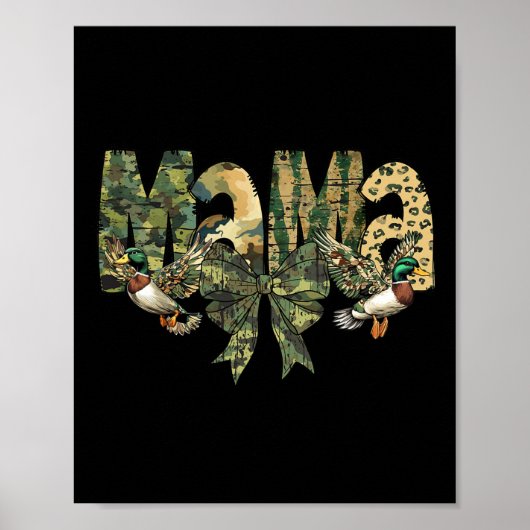 Camo Mama Camouflage Hunting Poster (Voorkant)