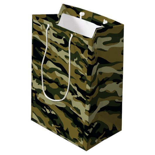 Camo Medium Cadeauzakje (Achterkant Gekanteld)