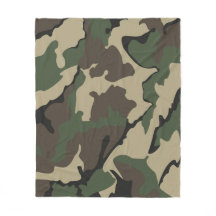 Camo, Medium Fleece Blanket