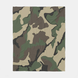 Camo, Medium Fleece Blanket Deken