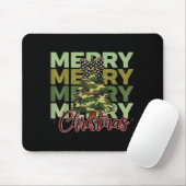 Camo Merry Christmas Camouflage Christmas Tree Coq Muismat (Met muis)