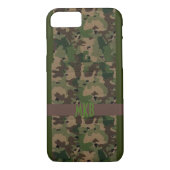 Camo met monogram Case-Mate iPhone case (Achterkant)