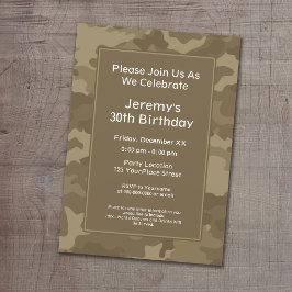 Camo Militair Thema Verjaardagsfeest Kaart