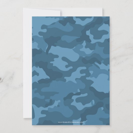 Camo Militair Thema Verjaardagsfeest Kaart (Achterkant)