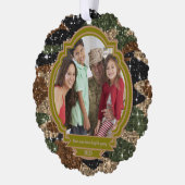 Camo Militaire Kleuren Fotovakantie Ornament Kaart (Links)