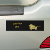 Camo Militaire Tank Ontwerp Bumpersticker (Op auto)