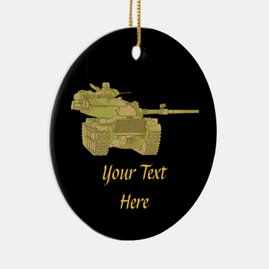 Camo Militaire Tank Ontwerp Keramisch Ornament (Rechts)