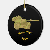 Camo Militaire Tank Ontwerp Keramisch Ornament (Links)