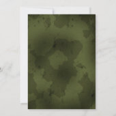 Camo Militaire Verjaardag Flat Uitnodiging (Achterkant)