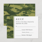 Camo Militaire Weddenschap RSVP (Voorkant / Achterkant)