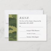 Camo Militaire Weddenschap RSVP Kaartje (Voorkant)