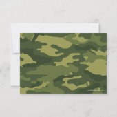 Camo Militaire Weddenschap RSVP Kaartje (Achterkant)