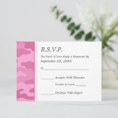 Camo Militaire Weddenschap RSVP Kaartje (Staand voorkant)