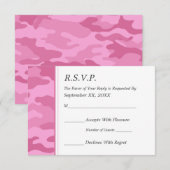 Camo Militaire Weddenschap RSVP Kaartje (Voorkant / Achterkant)