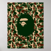 Camo monkey hypebeast bape poster (Voorkant)