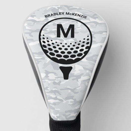 Camo Monogram Golfer Naam Golfheadcover