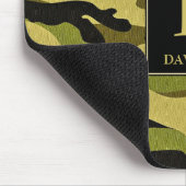 Camo Mousepad met Initiaal Monogram Camouflage Muismat (Hoek)