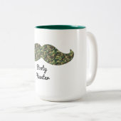 Camo Mustache mok grappige beste jager (Voorkant rechts)