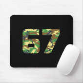 Camo Number 6 7 Funny Meme Costume Six Seven Hunte Muismat (Met muis)