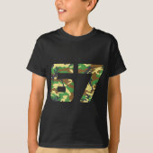 Camo Number 6 7 Funny Meme Costume Six Seven Hunte T-shirt (Voorkant)