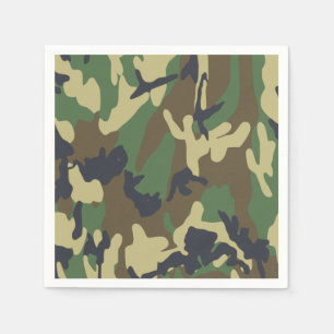 Camo Paper Napkins Servet