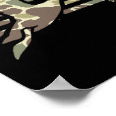 Camo Patriotic Mallard Duck Camouflage Vliegende E Poster (Hoek)