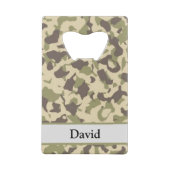 Camo Patroon Aangepaste naam Creditkaart Flessenopener (Achterkant)