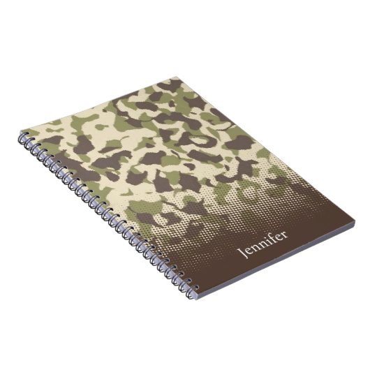 Camo Patroon Aangepaste naam Notitieboek (Rechterzijde)