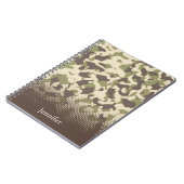 Camo Patroon Aangepaste naam Notitieboek (Linkerzijde)