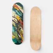 Camo patroon met roest en bruine kleuren persoonlijk skateboard (Voorkant)