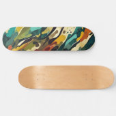 Camo patroon met roest en bruine kleuren persoonlijk skateboard (Horizontaal)