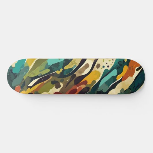 Camo patroon met roest en bruine kleuren persoonlijk skateboard (Horizontaal)