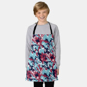 Camo Pattern - Burgundy Navy Blue White Schort (Gedragen)