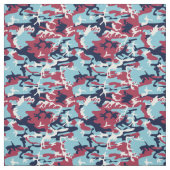 Camo Pattern - Burgundy Navy Blue White Stof (Swatch)