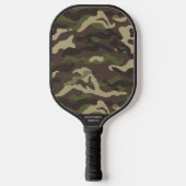 Camo Pattern Cool Camouflage - aangepaste tekstnaa Pickleball Paddle (Voorkant)