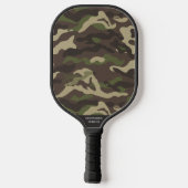 Camo Pattern Cool Camouflage - aangepaste tekstnaa Pickleball Paddle (Achterkant)