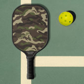 Camo Pattern Cool Camouflage - aangepaste tekstnaa Pickleball Paddle