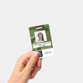 Camo Pattern Custom Employee Photo Name Badge (Handheld)