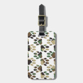 Camo Pattern Dog Paw Print Bagagelabel (Voorkant verticaal)