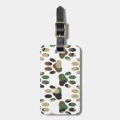Camo Pattern Dog Paw Print Bagagelabel (Voorkant verticaal)