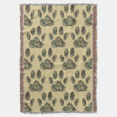 Camo Pattern Dog Paw Print Deken (Voorkant Verticaal)